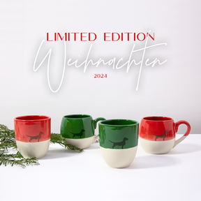 Tasse Dackel Weihnachts-Edition Red