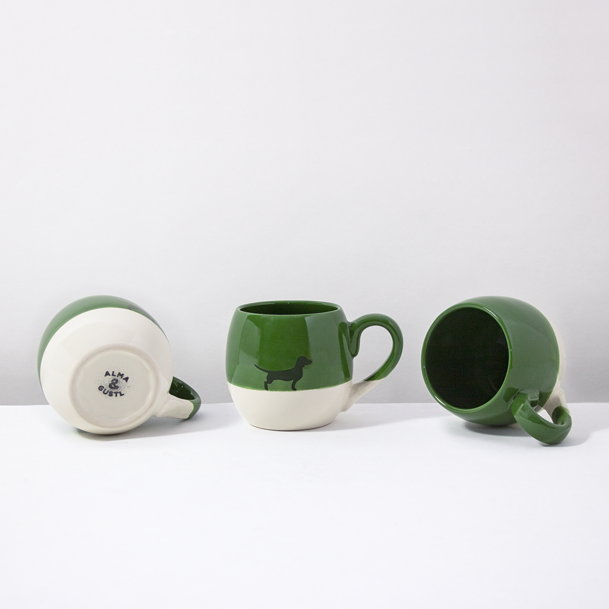 Tasse Dackel Weihnachts-Edition Green