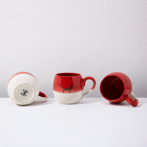 Tasse Dackel Weihnachts-Edition Red