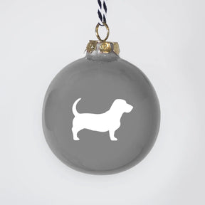 Christmas tree bauble dachshund sand large