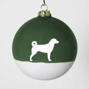 Christbaumkugel XL Lieblingshund Green