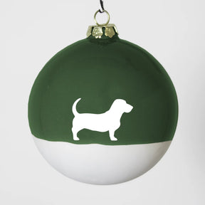 Christbaumkugel XL Lieblingshund Green