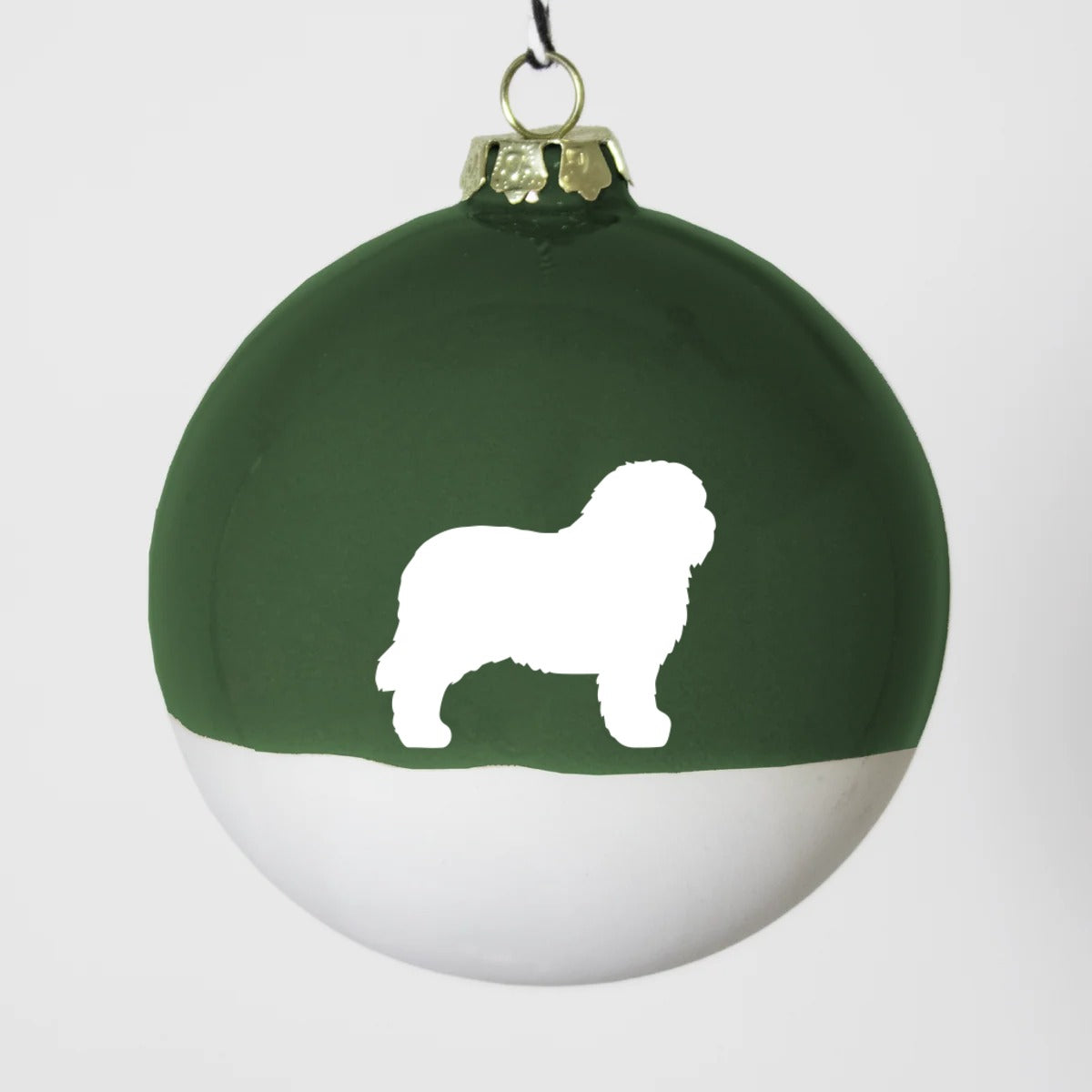 Christbaumkugel XL Lieblingshund Green