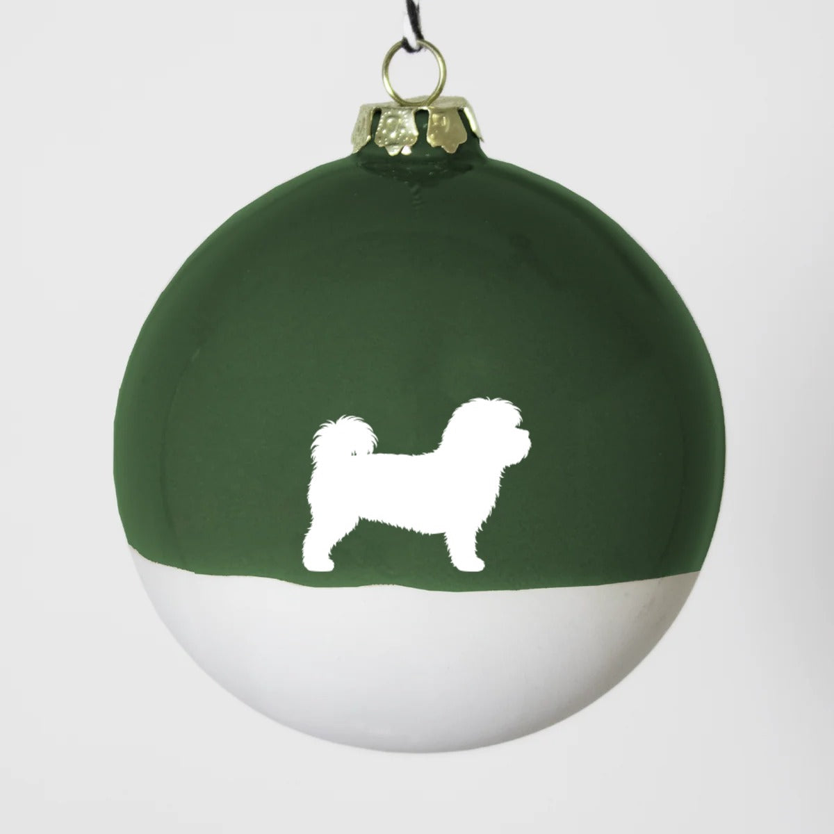 Christbaumkugel XL Lieblingshund Green