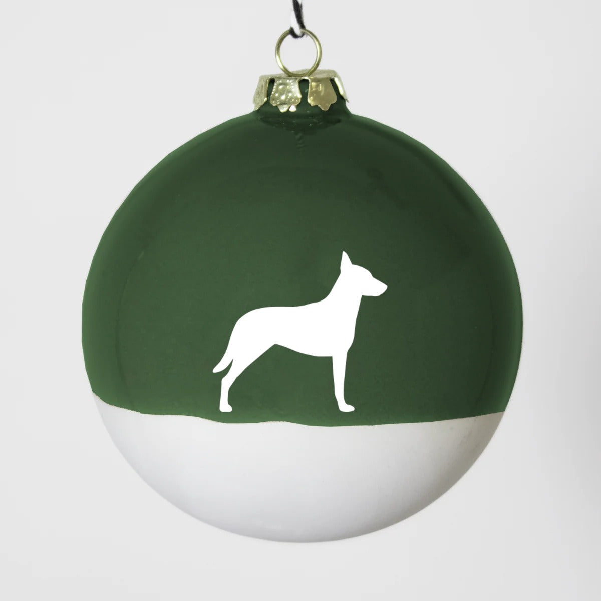 Christbaumkugel XL Lieblingshund Green