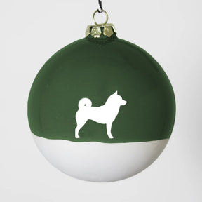 Christbaumkugel XL Lieblingshund Green