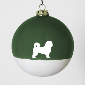 Christbaumkugel XL Lieblingshund Green