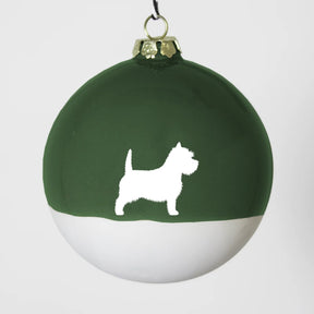 Christbaumkugel XL Lieblingshund Green