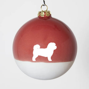 Christmas tree bauble dachshund sand large