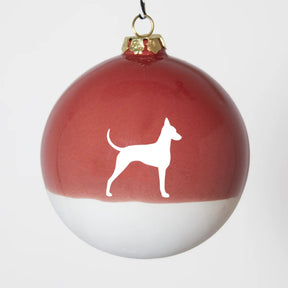 Christbaumkugel XL Lieblingshund Ruby Red