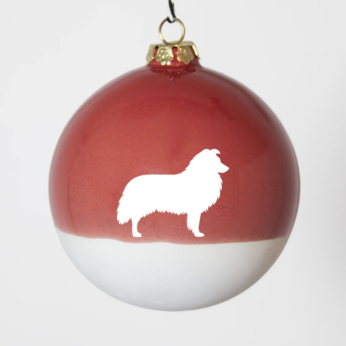 Christmas tree bauble dachshund sand large