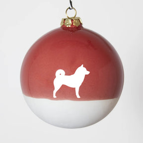 Christmas tree bauble dachshund sand large