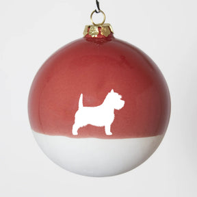 Christbaumkugel XL Lieblingshund Ruby Red