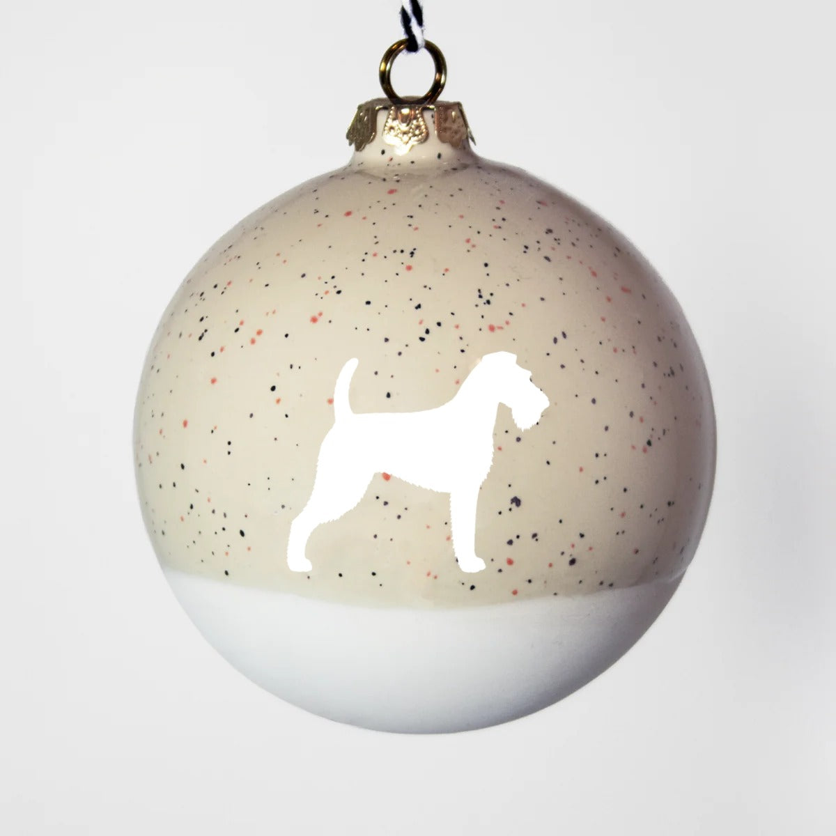 Christbaumkugel XL Lieblingshund Sand