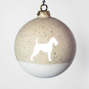Christbaumkugel XL Lieblingshund Sand