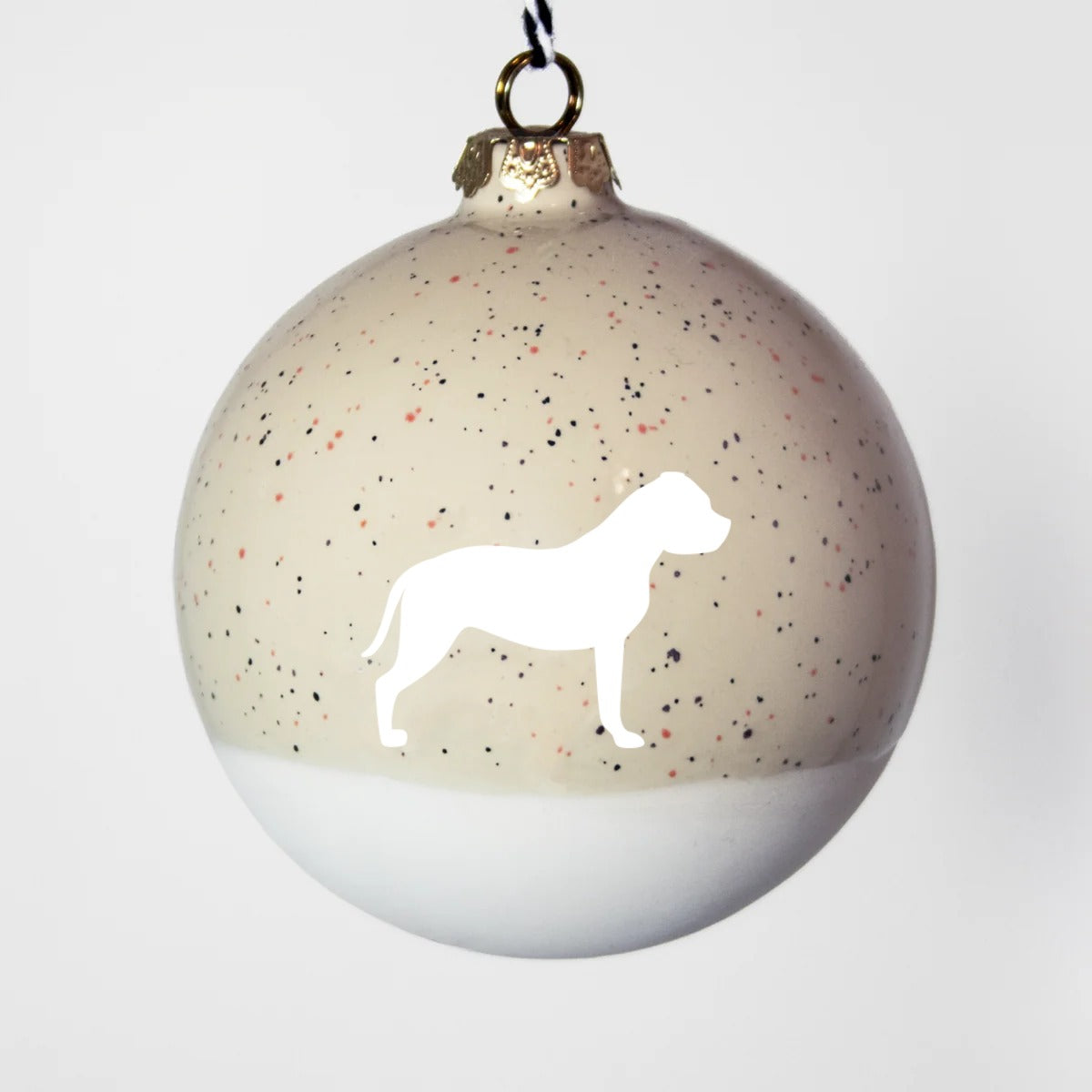 Christbaumkugel XL Lieblingshund Sand