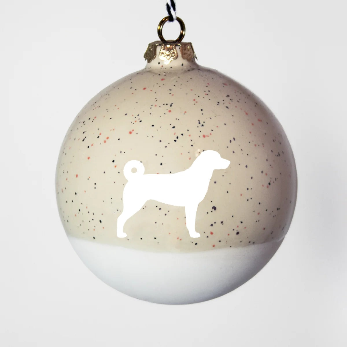 Christbaumkugel XL Lieblingshund Sand