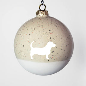 Christbaumkugel XL Lieblingshund Sand