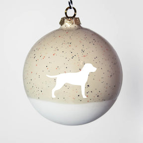 Christbaumkugel XL Lieblingshund Sand