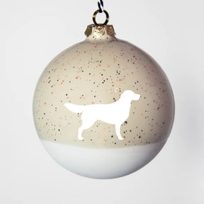 Christbaumkugel XL Lieblingshund Sand