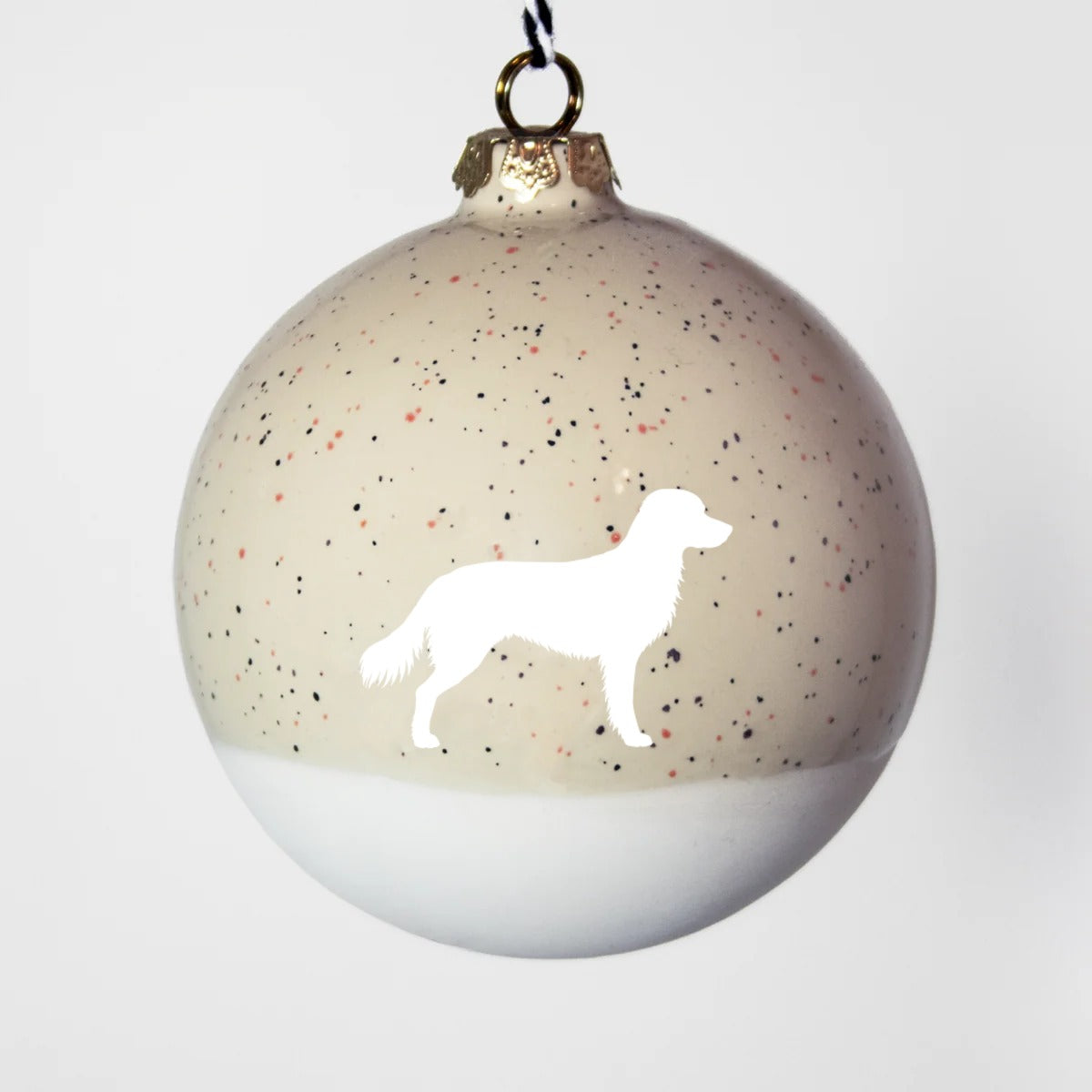 Christbaumkugel XL Lieblingshund Sand