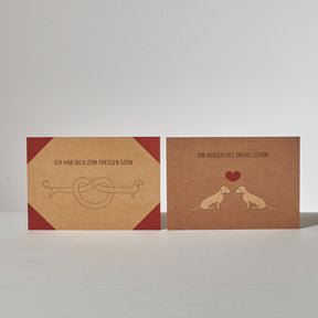 Alma & Gustl Papier Postkarten Dackel